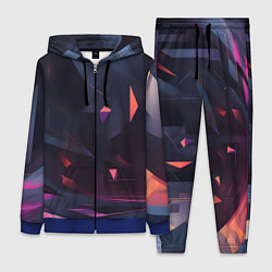 Женский 3D-костюм Абстрактный вихрь, цвет: 3D-синий
