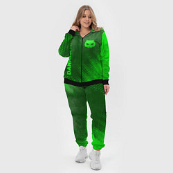 Женский 3D-костюм DanMachi - green gradient вертикально, цвет: 3D-черный — фото 2