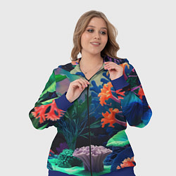 Женский 3D-костюм Морское дно с кораллами, цвет: 3D-синий — фото 2