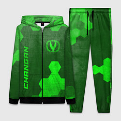 Женский 3D-костюм Changan - green gradient вертикально, цвет: 3D-черный