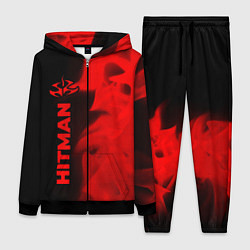 Женский 3D-костюм Hitman - red gradient по-вертикали, цвет: 3D-черный