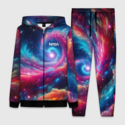 Женский 3D-костюм Неоновая галактическая спираль - нейроарт, цвет: 3D-черный