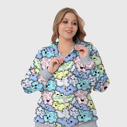 Женский 3D-костюм Милые облачка мультяшные, цвет: 3D-меланж — фото 2