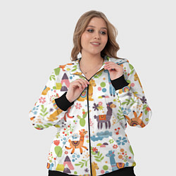 Женский 3D-костюм Ламы паттерн, цвет: 3D-черный — фото 2