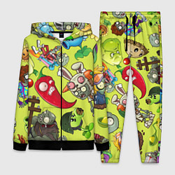 Женский 3D-костюм Растения против зомби с героями, цвет: 3D-черный