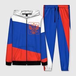 Женский 3D-костюм Россия флаг с гербом, цвет: 3D-черный