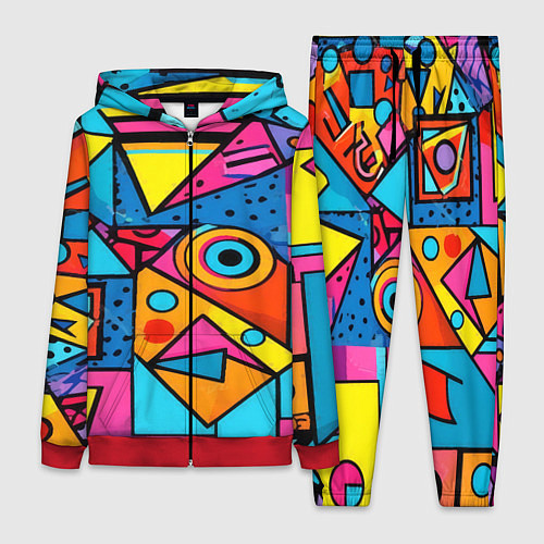 Женский костюм Кислая геометрия / 3D-Красный – фото 1