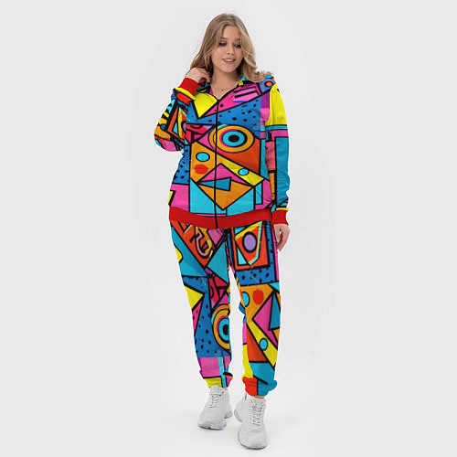 Женский костюм Кислая геометрия / 3D-Красный – фото 4