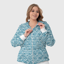 Женский 3D-костюм Бело-синий текстурный, цвет: 3D-белый — фото 2