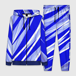 Женский 3D-костюм Абстрактный синий полосатый, цвет: 3D-синий