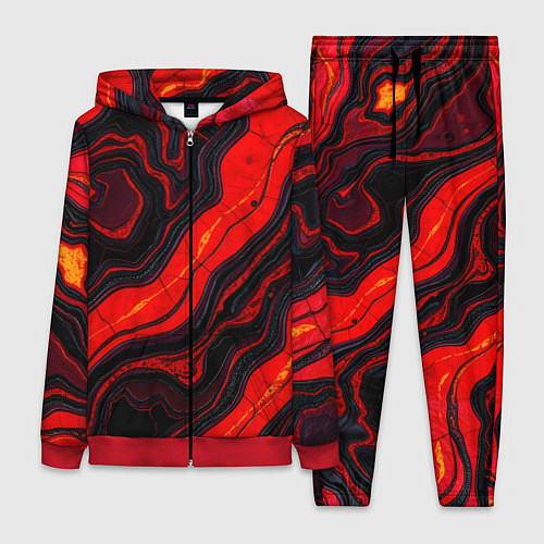 Женский костюм Срез магматической породы / 3D-Красный – фото 1