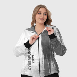 Женский 3D-костюм Cyberpunk 2077 - white gradient по-вертикали, цвет: 3D-черный — фото 2