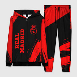 Женский 3D-костюм Real Madrid - red gradient вертикально, цвет: 3D-черный