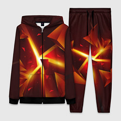 Женский 3D-костюм Трехмерный взрыв неоновых плит абстракция, цвет: 3D-черный