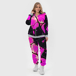 Женский 3D-костюм Розовые пятна в текстуре, цвет: 3D-меланж — фото 2