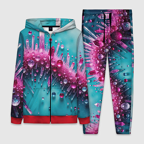 Женский костюм Розовые кристаллы / 3D-Красный – фото 1