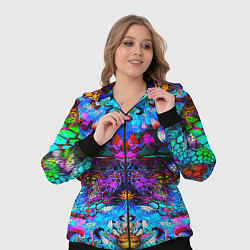 Женский 3D-костюм Абстракция стекло узор, цвет: 3D-черный — фото 2