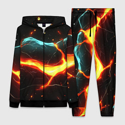 Женский 3D-костюм Лава в черной текстуре, цвет: 3D-черный