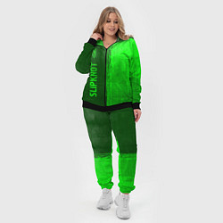 Женский 3D-костюм Slipknot - green gradient по-вертикали, цвет: 3D-черный — фото 2