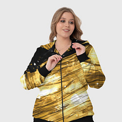 Женский 3D-костюм Золотой текстурный фон, цвет: 3D-черный — фото 2