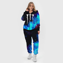 Женский 3D-костюм Monster energy космос, цвет: 3D-черный — фото 2