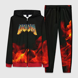 Женский костюм Doom огненная текстура