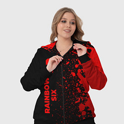Женский 3D-костюм Rainbow Six - red gradient по-вертикали, цвет: 3D-черный — фото 2