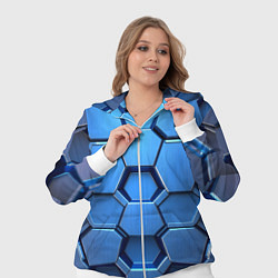 Женский 3D-костюм Синий бронежилет, цвет: 3D-белый — фото 2