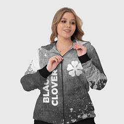 Женский 3D-костюм Black Clover - grey gradient вертикально, цвет: 3D-черный — фото 2