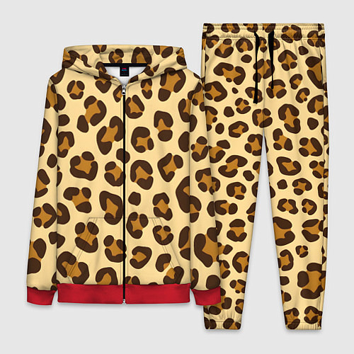 Женский костюм Паттерн с пятнами леопарда / 3D-Красный – фото 1