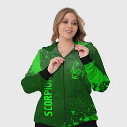 Женский 3D-костюм Scorpions - green gradient вертикально, цвет: 3D-черный — фото 2