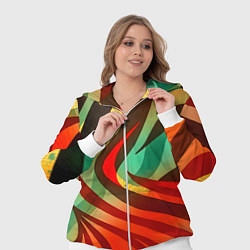 Женский 3D-костюм Жаркая полосатая абстракция, цвет: 3D-белый — фото 2