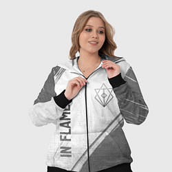 Женский 3D-костюм In Flames - white gradient вертикально, цвет: 3D-черный — фото 2