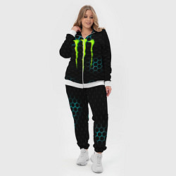 Женский 3D-костюм Monster energy броня, цвет: 3D-белый — фото 2
