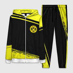 Женский 3D-костюм Borussia жёлтые полосы, цвет: 3D-белый