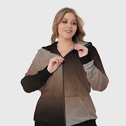 Женский 3D-костюм Чёрно-коричневый текстурный градиент пополам, цвет: 3D-черный — фото 2