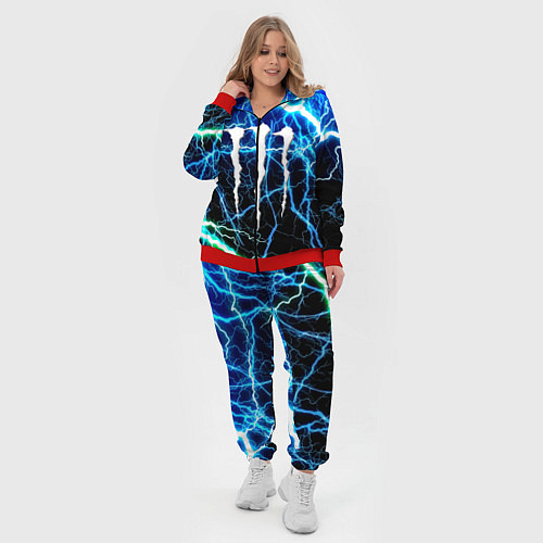 Женский костюм Monster energy electro / 3D-Красный – фото 4