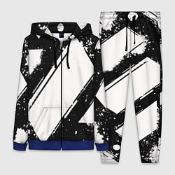 Женский 3D-костюм Color black white, цвет: 3D-синий