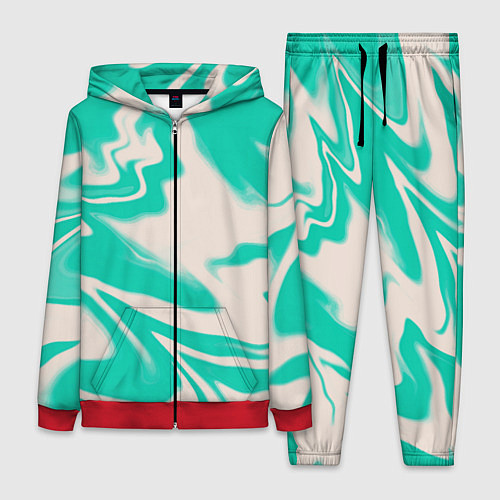 Женский костюм Color white turquoise / 3D-Красный – фото 1