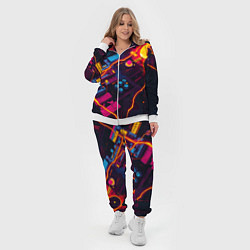 Женский 3D-костюм Техническая абстракция, цвет: 3D-белый — фото 2