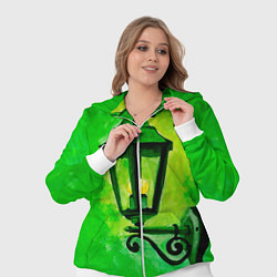 Женский 3D-костюм Уличный зелёный фонарь, цвет: 3D-белый — фото 2