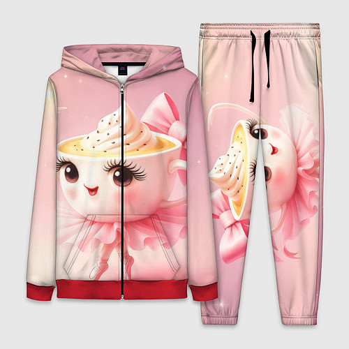 Женский костюм Балерина капучино розовый / 3D-Красный – фото 1