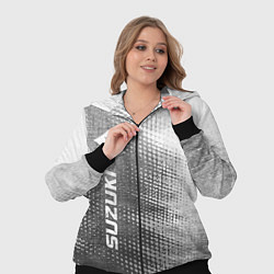 Женский 3D-костюм Suzuki - grey gradient по-вертикали, цвет: 3D-черный — фото 2