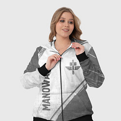 Женский 3D-костюм Manowar - white gradient вертикально, цвет: 3D-черный — фото 2