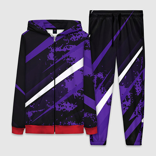 Женский костюм Color black purple line / 3D-Красный – фото 1