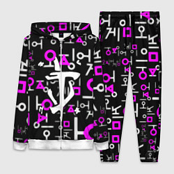 Женский 3D-костюм Doom неоновый паттерн, цвет: 3D-белый