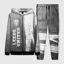 Женский 3D-костюм Leeds United - grey gradient по-вертикали, цвет: 3D-черный