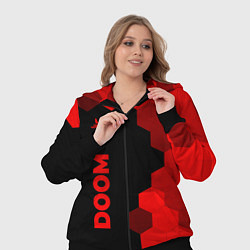 Женский 3D-костюм Doom - red gradient по-вертикали, цвет: 3D-черный — фото 2