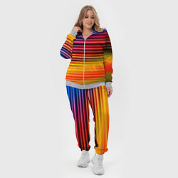 Женский 3D-костюм Полосатый градиент, цвет: 3D-меланж — фото 2