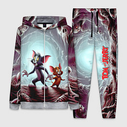 Женский 3D-костюм Том и Джерри в пещере ужасов - хэллоуин, цвет: 3D-меланж